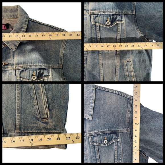 Diesel x Madz tattoo Custom Denim Jacket XXL Rock Gothcore Bikercore Plus Size - Picture 14 of 17